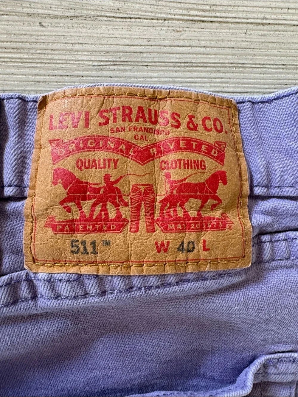 Levi’s 511 Purple Denim Cutoff Shorts – Men’s W40